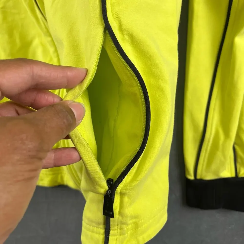 Lauren Ralph Lauren Women Medium Fitted Jacket Performance Zip Up Vintage Yellow